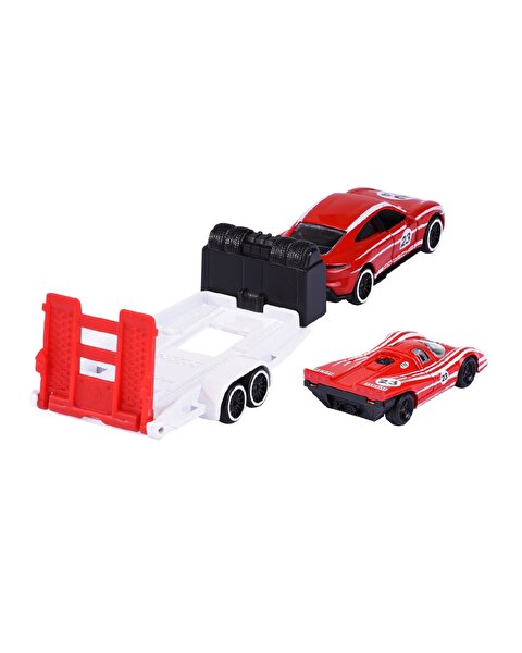 Majorette Porsche Deluxe Trailer 3’lü Set Porsche Taycan Turbo S + Porsche 917