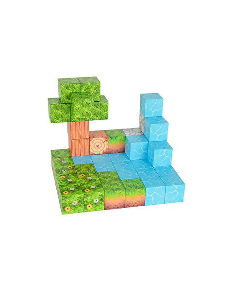 Magnivity Orman Temalı Manyetik Bloklar Kutu 47 Parça