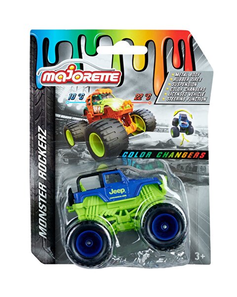 Majorette Monster Rockerz Renk Değiştiren Araçlar Jeep Wrangler