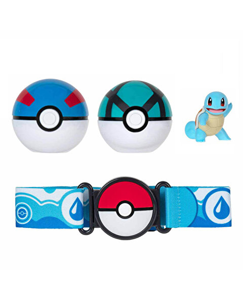 Pokemon Clip 'N' Go Pokeball Kemer S16 Kemer ve Figür Seti̇ Mavi