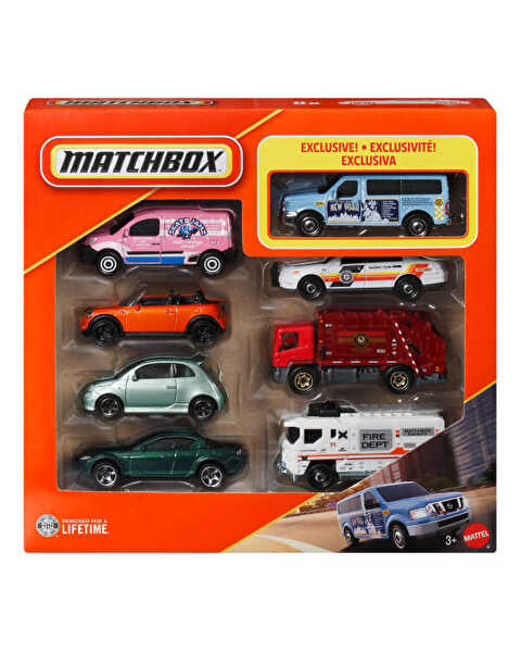 Matchbox 1:64 Ölçekli Metal 8'li Araba Seti JJP55