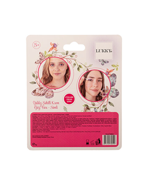 Lukky 6 Renkli̇ Yıldız Desenli Parıltılı Göz Farı Paleti̇ ve Fırçası