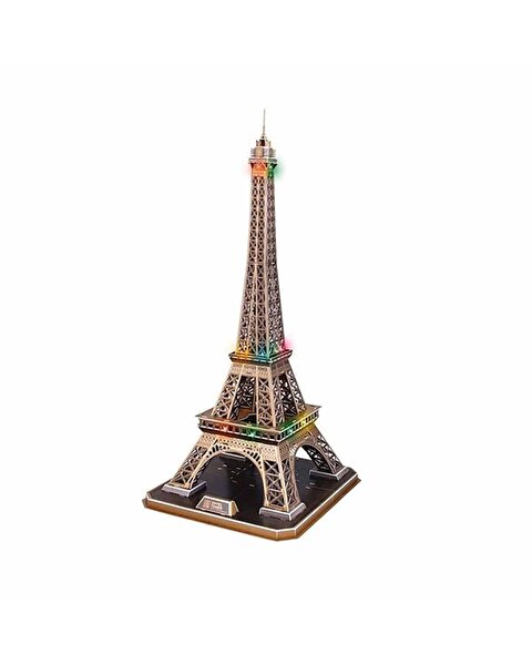 Fransa Eiffel Kulesi LED Işıklı 3D Puzzle 82 Parça