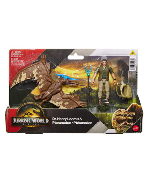 Jurassic World Rebirth Dr. Henry Loomis ve Pteranodon Figür Paketi JGB83