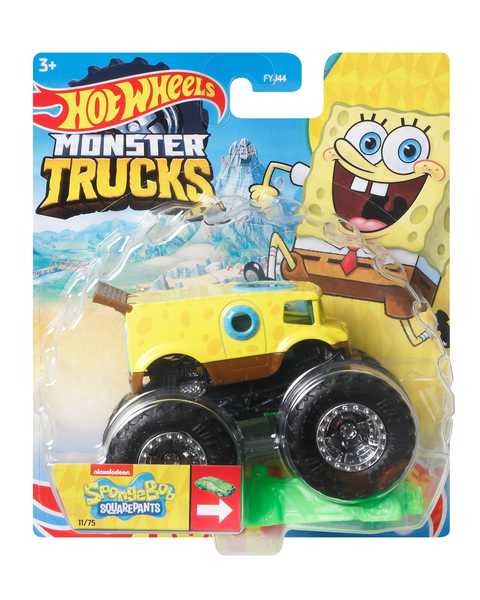 Hot Wheels Monster Trucks 1:64 Arabalar Sponge Bob HHG81