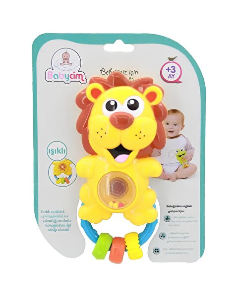 Babycim Neşeli Sesli Pilli Aslan Çıngırak
