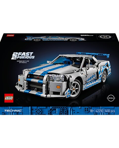 LEGO Technic Daha Hızlı Daha Öfkeli Nissan Skyline GT-R (R34) Araba 42210