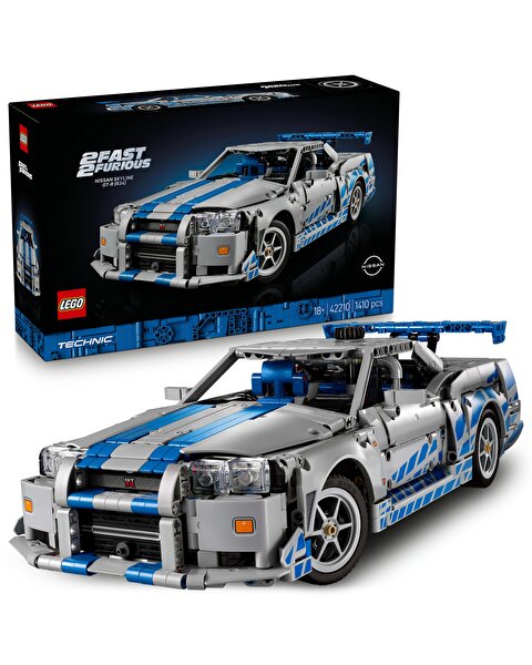 LEGO Technic Daha Hızlı Daha Öfkeli Nissan Skyline GT-R (R34) Araba 42210