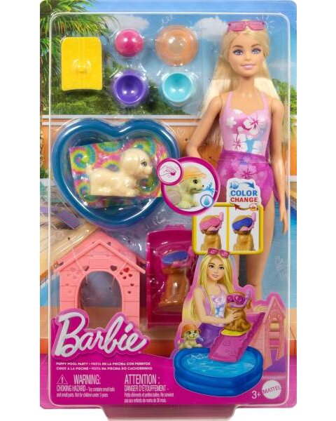 Barbie Köpekçikle Havuz Partisi Oyun Seti JBF35