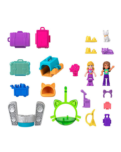 Polly Pocket Minik Kedi Hava Yolları Oyun Seti HWP19