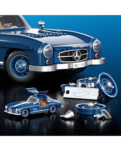 Hot Wheels Premium Serisi Mercedes Benz 300 SL Araba 1600 Parça HWW25