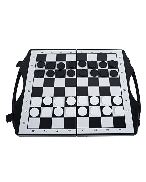 Çantalı 3’lü Dama Tavla ve Satranç Oyun Seti