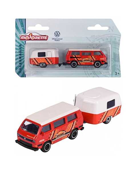 Majorette 1:64 The Originals Volkswagen T1 Beetle Karavan Kırmızı