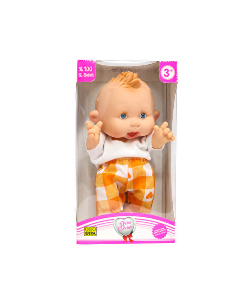 Bebiş Et Bebek Tekli Kutu Beyaz Tişörtlü Turuncu Pantalonlu