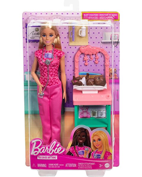 Barbie Bakım Temalı Kariyer Oyun Setleri Doktor Bebek JCR72
