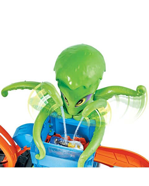 Hot Wheels Dev Ahtapot ile Araba Yıkama Oyun Seti GTT96
