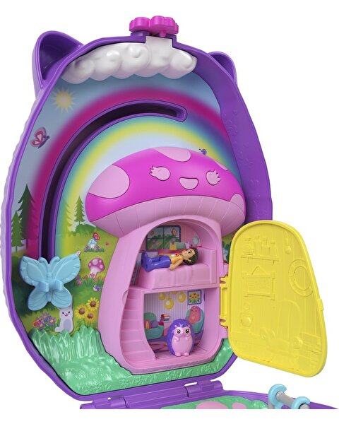 Polly Pocket Çanta Olabilen Micro Oyun Setleri Hedgehog Mom & Baby JBJ91