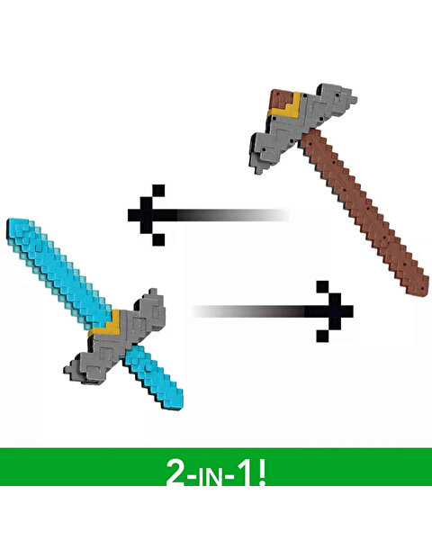Minecraft 2'si 1 Arada Dönüşebilen Kılıç JFR72