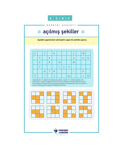 6.Sınıf - Bilişsel Beceriler Geliştirme Aktiviteleri Seti (A-B-C seri)