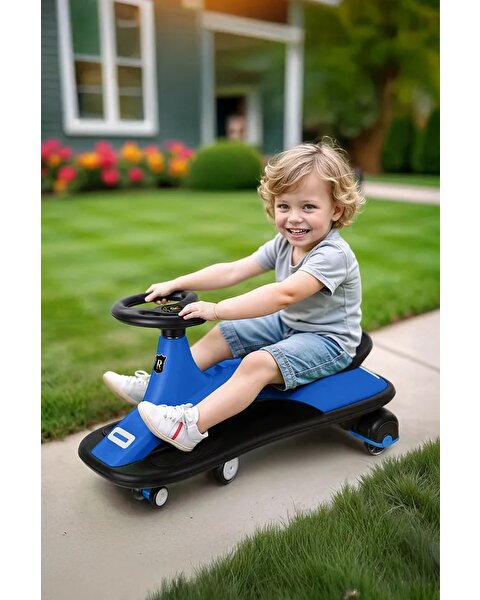 Sesli ve Işıklı Royal Swing Car Mavi