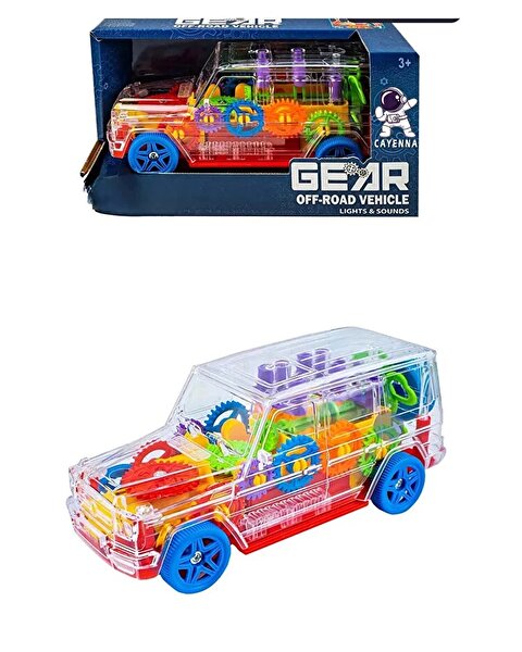 Off Road Işıklı Sesli Araba C-1A Kırmızı