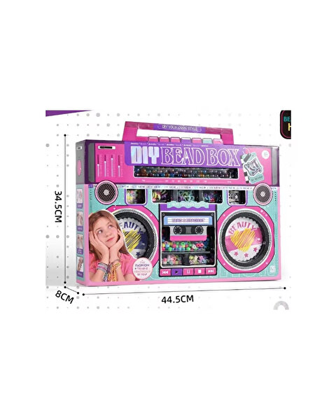 Renkli Boncuk ve İp Saç Bileklik Örgü Seti