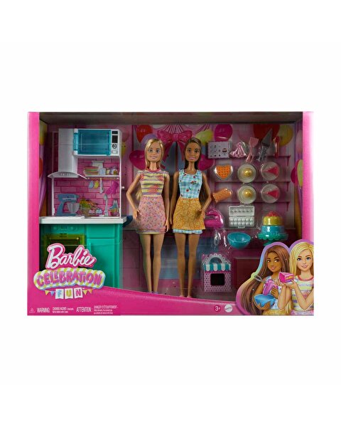 Barbie Brooklyn ve Malibu Pasta Yapıyor Oyun Seti HJY94