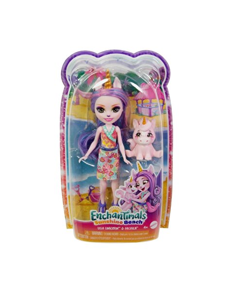 Enchantimals Popüler Karakter Bebekler Ulia Unicorn ve Pacifica HRX84