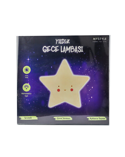MyStyle Gece Lambaları Beyaz Renkli Oda Işığı Yıldız