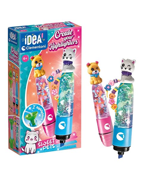 Clementoni Idea Fosforlu Kalem Tasarım Standı Sweet Pets