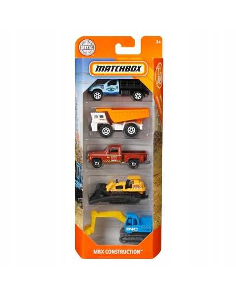 Matchbox Beşli Araba Seti MBX Construction GBJ70