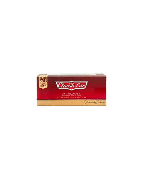 Die Cast 1:32 Klasik Çek Bırak Araba Sarı