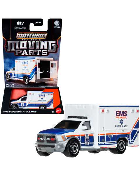 Matchbox The Movie Hareketli Parçalar Serisi 2019 Dodge Ram Ambulance JND38
