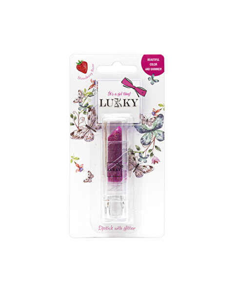 Lukky Çi̇lek Aromalı Simli Lipstick Mor