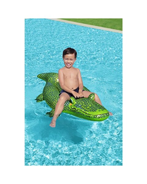 Bestway Yüzen Timsah Tutunmalı Şişme Yatak 152 x 71 Cm