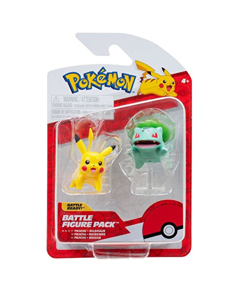 Pokemon Battle 2'li̇ Fi̇gür S1 Pikachu ve Bulbasaur
