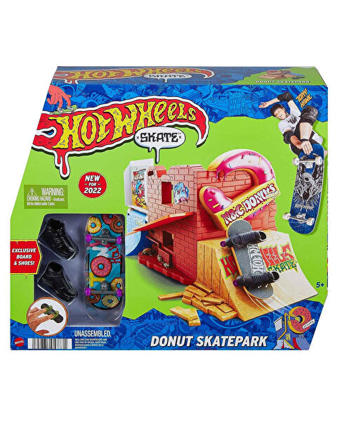 Hot Wheels Skate Parmak Kaykay Macerasına Başlangıç Seti Donut Skatepark