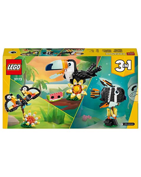 LEGO Creator 3 in 1 Vahşi Hayvanlar: Tropikal Tukan Kuşu 31173