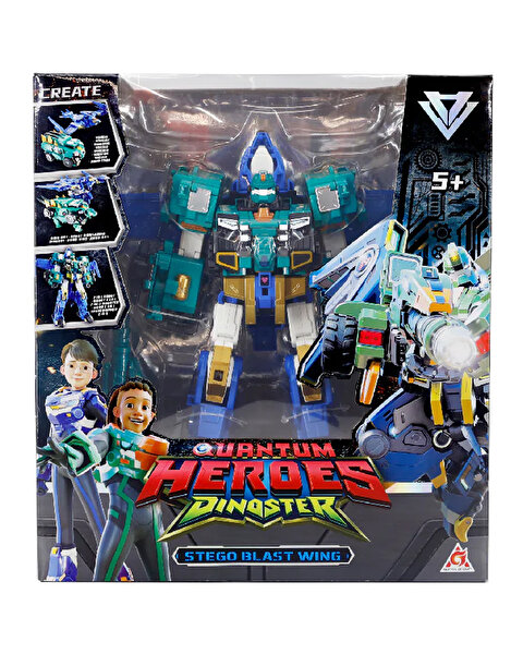 Quantum Heroes Dinoster Stego Blast Wing Sky Aksiyon Robot