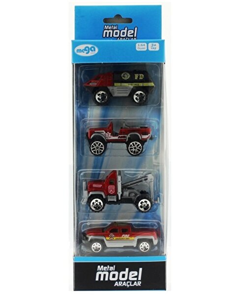 Dörtlü Die-Cast İtfaiye Seti