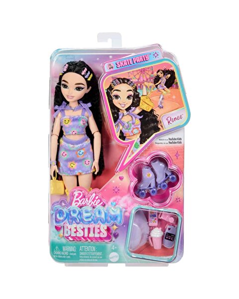 Barbie Dream Besties Paten Partisi Renee Bebek ve Aksesuarlar JFX99