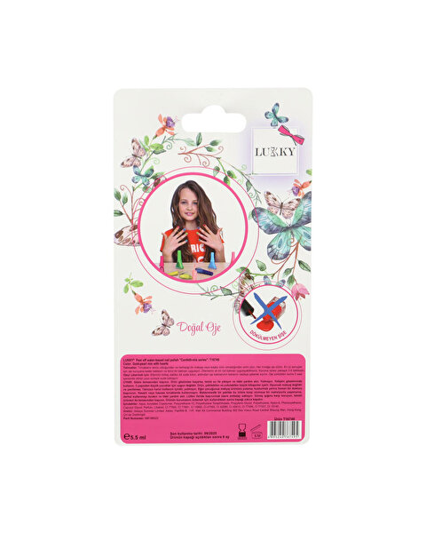 Lukky Soyulabilir Konfeti Simli Transparan Oje