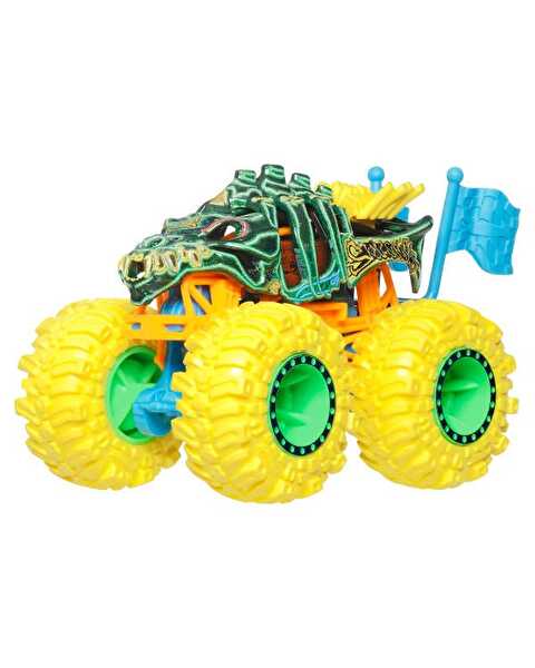 Hot Wheels Monster Trucks Neon Smashers Araç Serisi Podium Skelesaurus JMV64