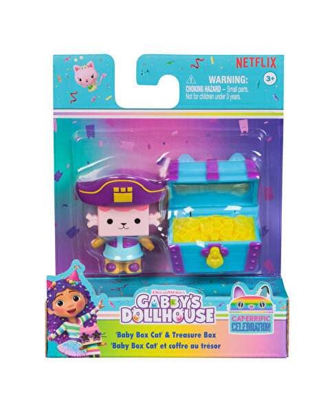 Gabby’s Dollhouse Baby Box Cat & Treasure Box Figür ve Aksesuar Seti