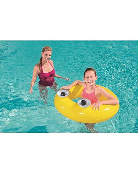 Bestway Gözlü Sarı Yüzme Simidi 91 Cm