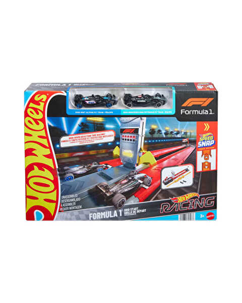 Hot Wheels Formula 1 Hızlı Başlangıç Pist Seti Ve 1:64 Ölçekli 2 Metal F1 Arabası JKM88