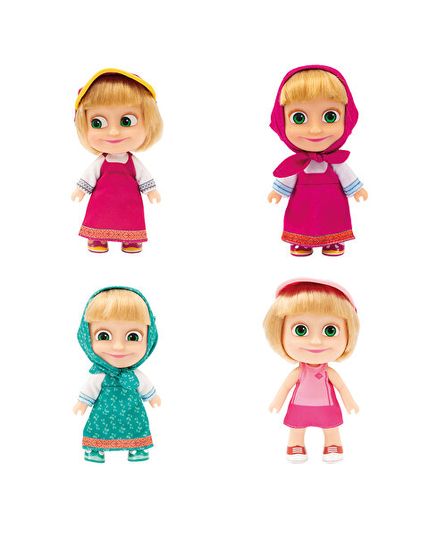 Masha & Koca Ayı S3 Masha 12 Cm Yeşil Elbiseli