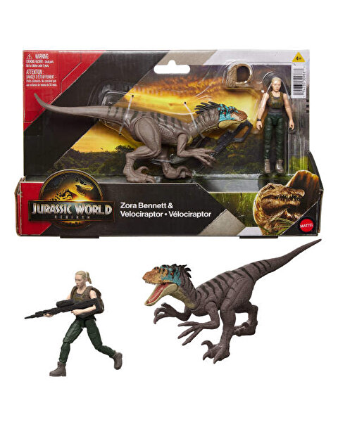 Jurassic World Zora Bennett ve Velociraptor Figür Paketi JGB84