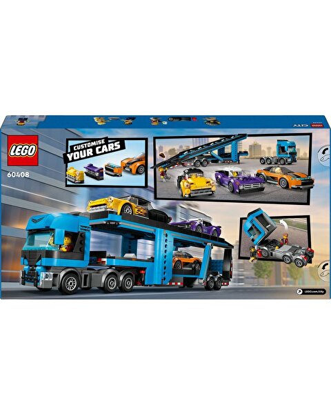 LEGO City Spor Arabalı Araç Taşıma Kamyonu 60408