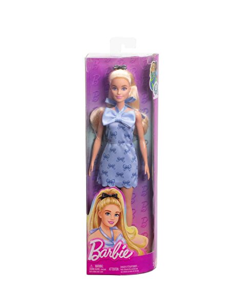 Barbie Mavi Fiyonklu Elbiseli Fashionistas Bebeği HYT93